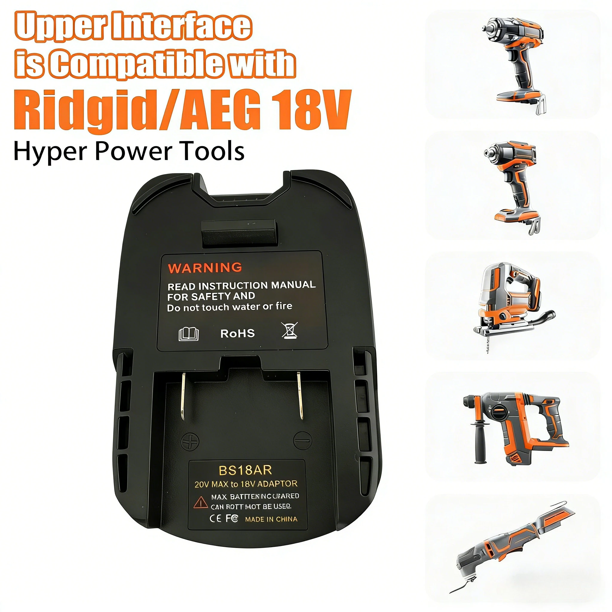 BS18AR Converter Battery Adapter For Bosch 18V Li-ion Battery Convert To For RIDGID For AEG 18V Cordless Power Tools Drill
BS18AR Converter Battery Adapter For Bosch 18V Li-ion Battery Convert To For RIDGID For AEG 18V Cordless Power Tools Drill