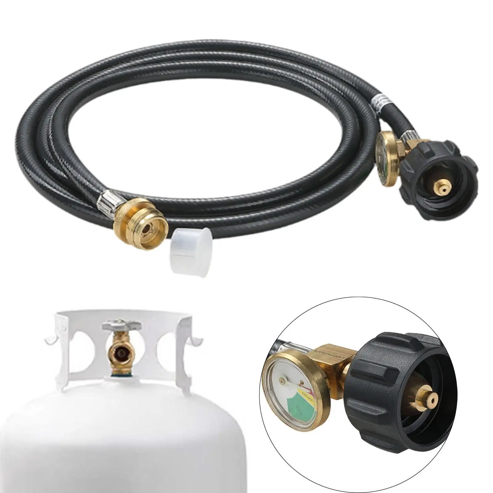 Propane Hose Extension with Gauge 1"-20 to Qcc1 Fittings 1.8M/70.87inch Propane Extension Gas Line for Fire Gas Grill
Propane Hose Extension with Gauge 1"-20 to Qcc1 Fittings 1.8M/70.87inch Propane Extension Gas Line for Fire Gas Grill
