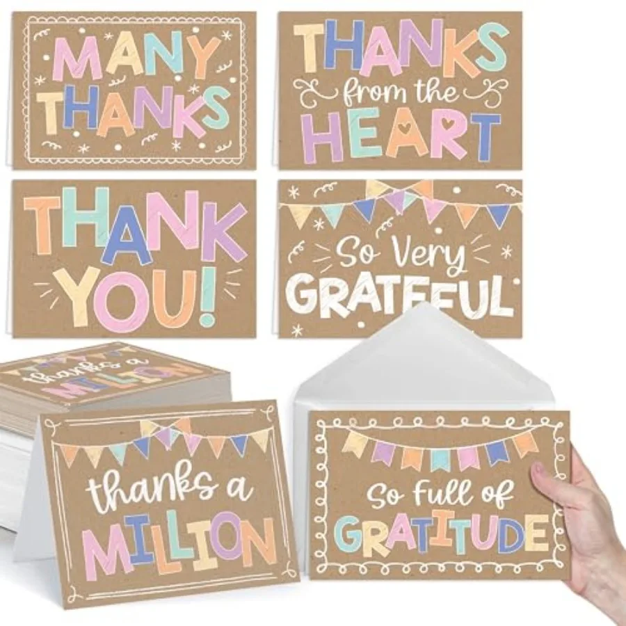 54 Bulk Thank You Cards with Envelopes - Teacher Appreciation Cards, Cute Blank Card with Envelopes, Thank You Notes for Teache
54 Bulk Thank You Cards with Envelopes - Teacher Appreciation Cards, Cute Blank Card with Envelopes, Thank You Notes for Teache