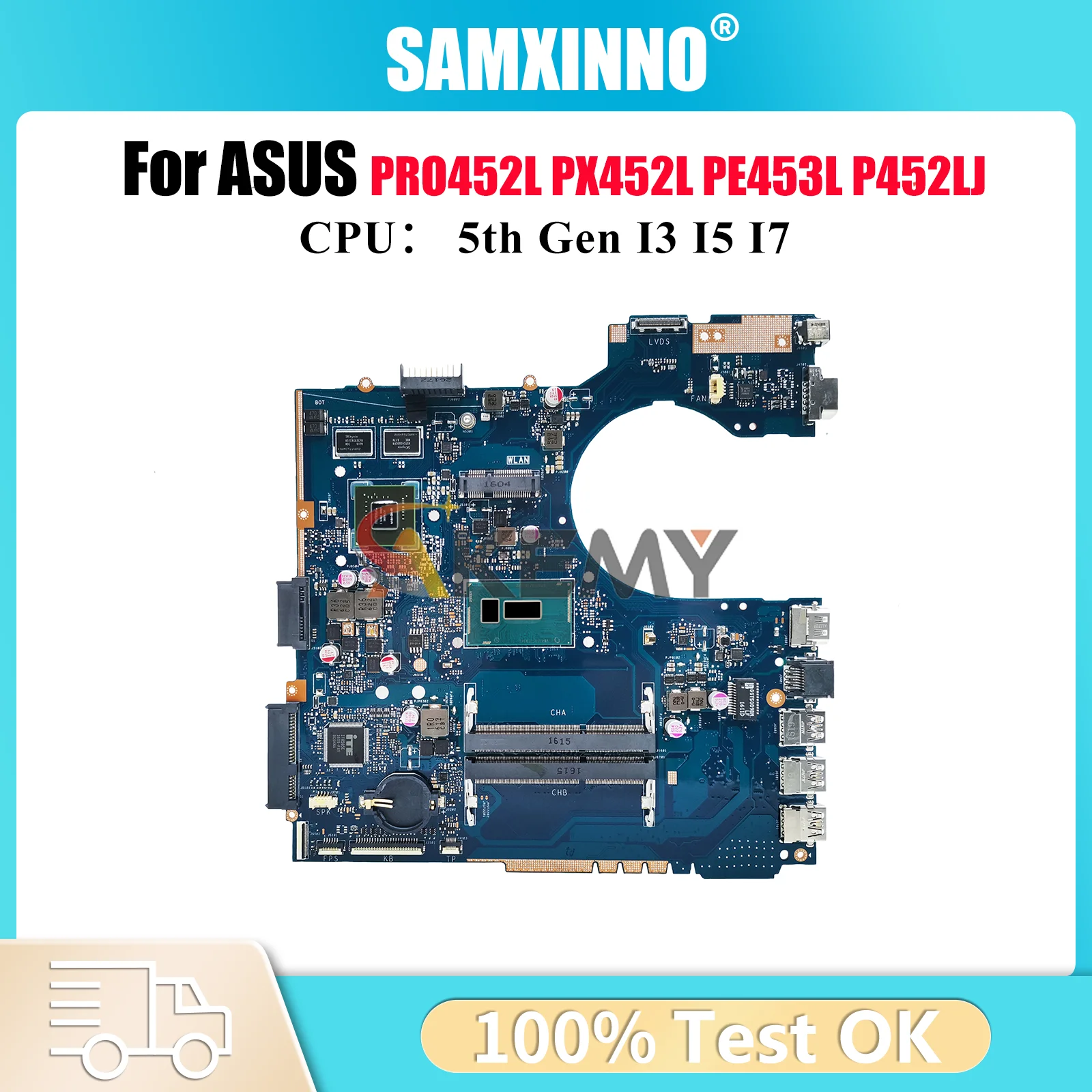 P452LJ Laptop Motherboard For ASUS PRO452L P452L P452LJ PE453L PX452L Notebook Mainboard W/ I3 I5 I7 CPU 100% tests OK fast ship
P452LJ Laptop Motherboard For ASUS PRO452L P452L P452LJ PE453L PX452L Notebook Mainboard W/ I3 I5 I7 CPU 100% tests OK fast ship