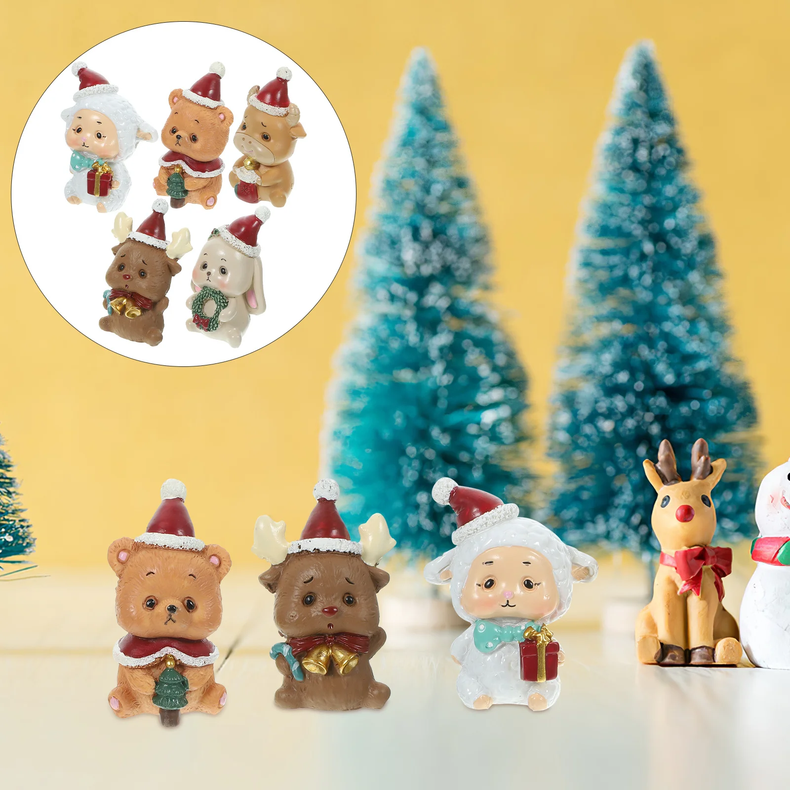 5Pcs Resin Christmas Animal Decoration Miniature Xmas Ornaments Tiny Resin Craft Decorative Mini Christmas Xmas Ornament
5Pcs Resin Christmas Animal Decoration Miniature Xmas Ornaments Tiny Resin Craft Decorative Mini Christmas Xmas Ornament