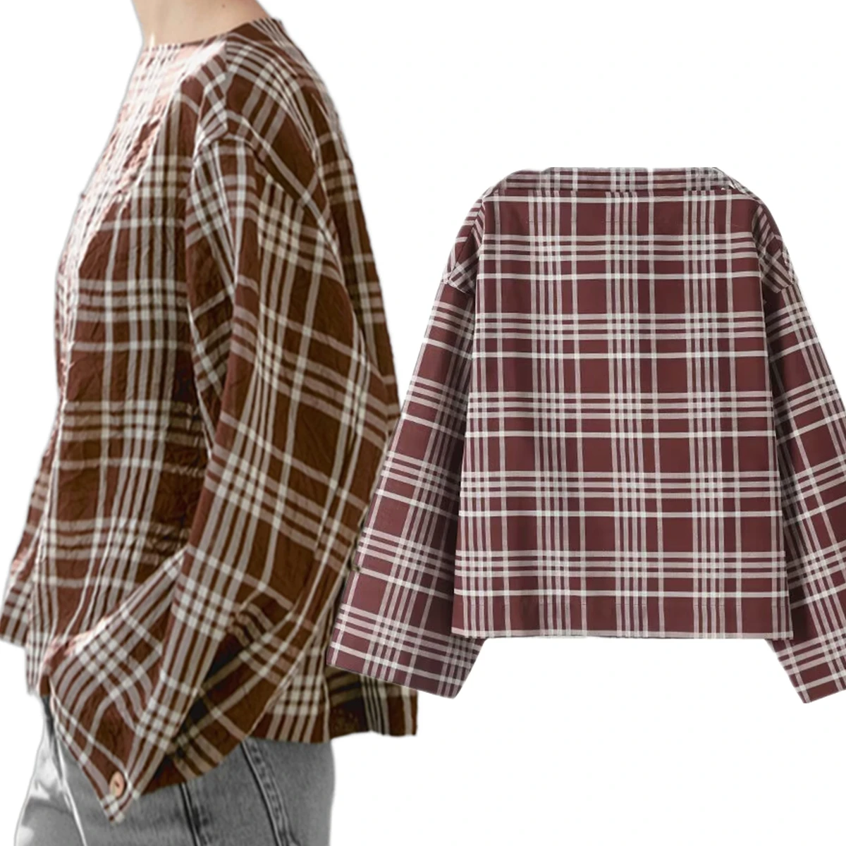 Jenny & Dave 2026, красная клетчатая рубашка во французском стиле кантри, японская минималистичная свободная рубашка, летняя блузка в клетку, топы для женщин
Jenny & Dave 2026, красная клетчатая рубашка во французском стиле кантри, японская минималистичная свободная рубашка, летняя блузка в клетку, топы для женщин