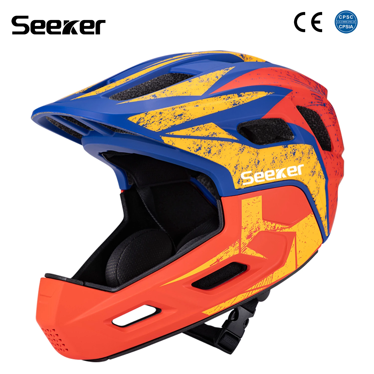 UMUSEEKER children's full-face helmet, bicycle helmet, balance car detachable jaw guard, breathable anti-collision riding helmet
UMUSEEKER children's full-face helmet, bicycle helmet, balance car detachable jaw guard, breathable anti-collision riding helmet