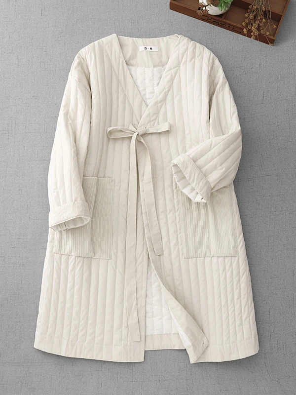Winter Chinese Sle Cotton Jaet Quilted Stitching Outerwear New 2025 Mid-Length Women's Simple Zen-Bound Cotton Coat
Winter Chinese Sle Cotton Jaet Quilted Stitching Outerwear New 2025 Mid-Length Women's Simple Zen-Bound Cotton Coat