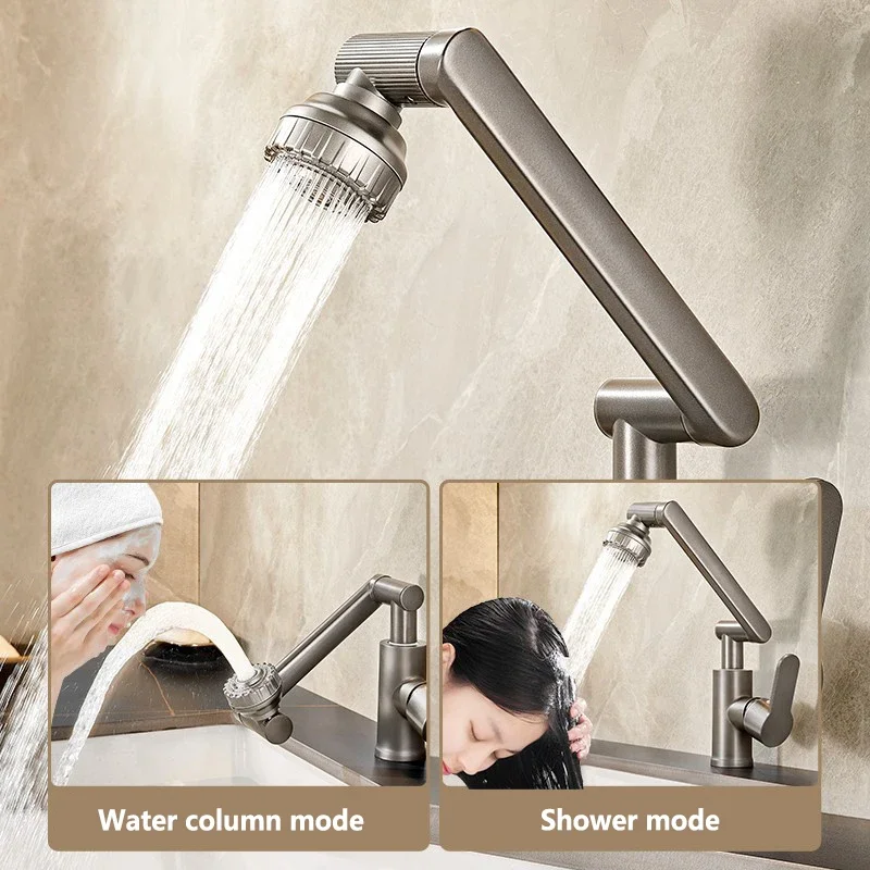 Bathroom Faucet 1080 Rotation Kitchen Sink Faucet Stainless Steel Hot and Cold Water Faucet with 2 Modes Water Tap Silver/Black
Bathroom Faucet 1080 Rotation Kitchen Sink Faucet Stainless Steel Hot and Cold Water Faucet with 2 Modes Water Tap Silver/Black
