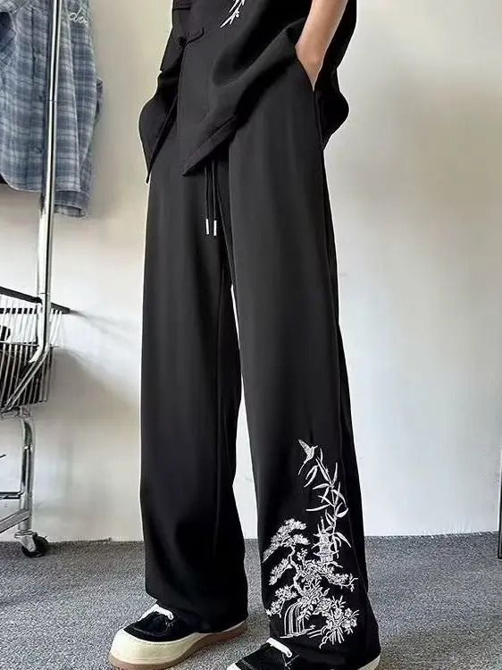 Ice Silk Straight Leg Casual Pants Men's Summer Thin Quick Dry Printed Loose Fit Regular Length Youth Fashion Trend
Ice Silk Straight Leg Casual Pants Men's Summer Thin Quick Dry Printed Loose Fit Regular Length Youth Fashion Trend