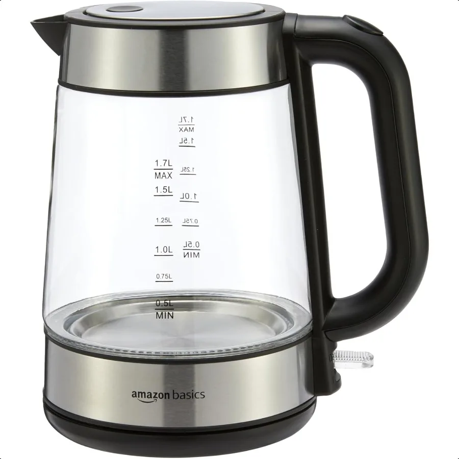 Electric Kettle with Glass Carafe for Tea and Coffee BPAFree Fast Boiling Auto ShutOff 1.8 Quarts 1500W Black and Sier
Electric Kettle with Glass Carafe for Tea and Coffee BPAFree Fast Boiling Auto ShutOff 1.8 Quarts 1500W Black and Sier
