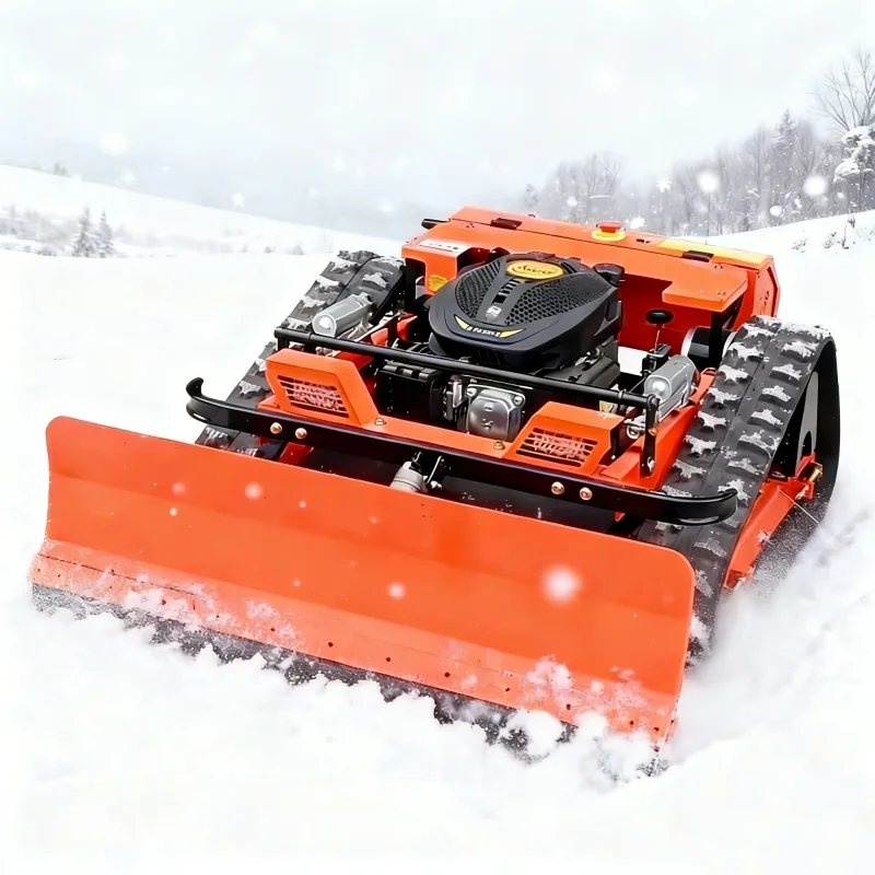 Настраиваемая дистанционно управляемая газонокосилка с гусеничным шасси и отвалом для снега, косилка для крутых склонов, подходит для сада, сертификация CE
Настраиваемая дистанционно управляемая газонокосилка с гусеничным шасси и отвалом для снега, косилка для крутых склонов, подходит для сада, сертификация CE