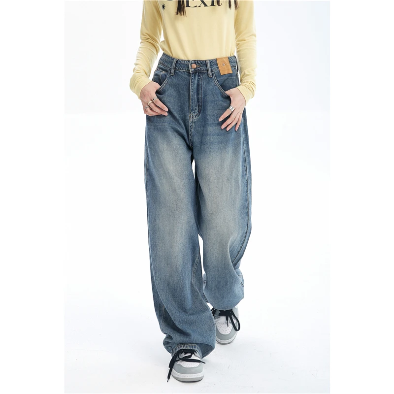Women Blue Jeans Contrasting Colors High Waist American Street Wide Leg Pants Fashion Baggy Vintage Straight Autumn New Trousers
Women Blue Jeans Contrasting Colors High Waist American Street Wide Leg Pants Fashion Baggy Vintage Straight Autumn New Trousers