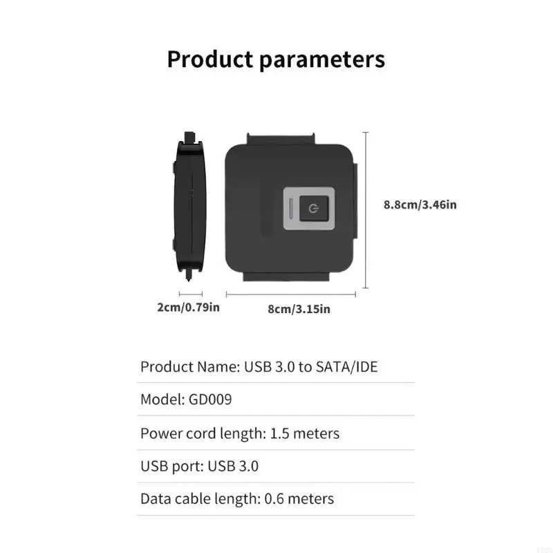 USB3.0 в IDE Converter Быстрая передача данных для 2,5/3,5 -дюймовых жестких дисков 193a
USB3.0 в IDE Converter Быстрая передача данных для 2,5/3,5 -дюймовых жестких дисков 193a