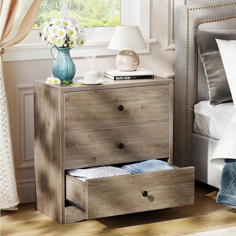 Nightstand, Bedside Tables, Farmhouse Wood Night Stand With 3 Storage Drawers, Small Wooden Dresser Chest Of Drawers Bedside
Nightstand, Bedside Tables, Farmhouse Wood Night Stand With 3 Storage Drawers, Small Wooden Dresser Chest Of Drawers Bedside