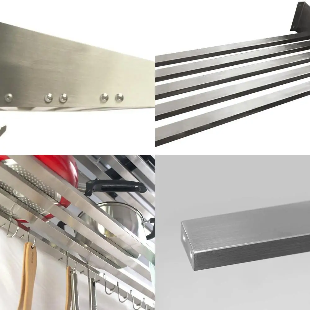 Stainless Steel Wall Shelf Organizer with 6 Hooks, 200 lb Capacity, 47.2 x 11.5, Ideal for Kitchen Cookware and Electric Inducti
Stainless Steel Wall Shelf Organizer with 6 Hooks, 200 lb Capacity, 47.2 x 11.5, Ideal for Kitchen Cookware and Electric Inducti