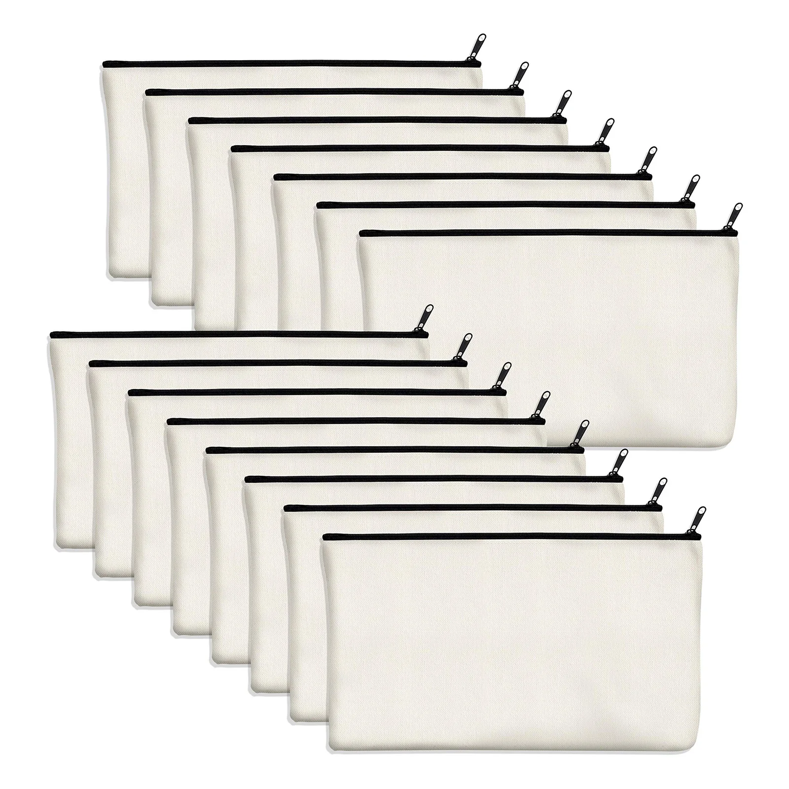 5pcs Pack Blank Cotton Canvas DIY Craft Zipper Bags Pouches Pencil Case for Makeup Cosmetic Toiletry Stationary Storage 12x21cm
5pcs Pack Blank Cotton Canvas DIY Craft Zipper Bags Pouches Pencil Case for Makeup Cosmetic Toiletry Stationary Storage 12x21cm