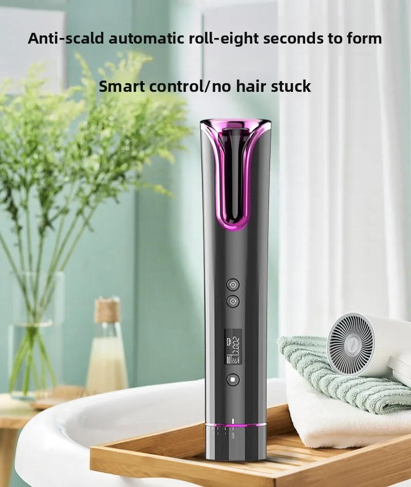 Household wireless hairdressing LCD digital display portable USB charging automatic curling iron manufacturer
Household wireless hairdressing LCD digital display portable USB charging automatic curling iron manufacturer