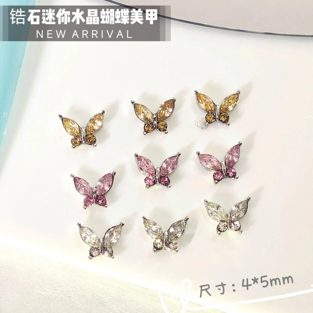 20PCS Mini Zircon Butterfly Nail Charms 3D Crystal Alloy Nail Rhinestones Shiny Nail Art Decorations for DIY Manicure
20PCS Mini Zircon Butterfly Nail Charms 3D Crystal Alloy Nail Rhinestones Shiny Nail Art Decorations for DIY Manicure