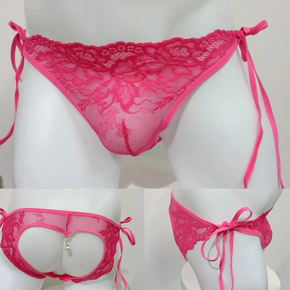 Men Lace Side Tie Up Briefs Couple Life Underwear Gay Sissy Open Butt Thongs Hollow Calcinha Erotic Lingerie Men's Underpants
Men Lace Side Tie Up Briefs Couple Life Underwear Gay Sissy Open Butt Thongs Hollow Calcinha Erotic Lingerie Men's Underpants