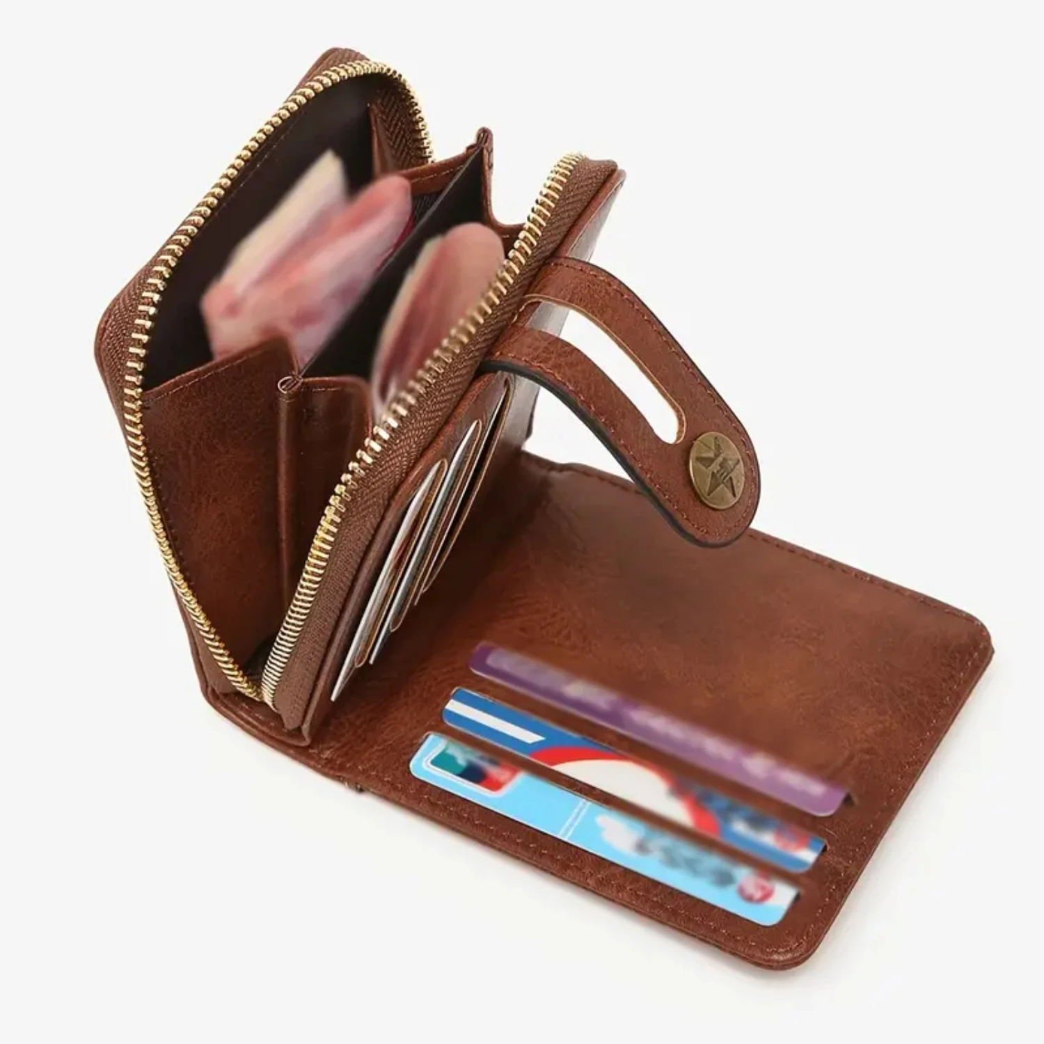 Fashionable Men's Stylish Retro Short Wallet with Multi-card Holder, Coin Purse, and Zipper Closure, Classic Men's Vintage Compa
Fashionable Men's Stylish Retro Short Wallet with Multi-card Holder, Coin Purse, and Zipper Closure, Classic Men's Vintage Compa