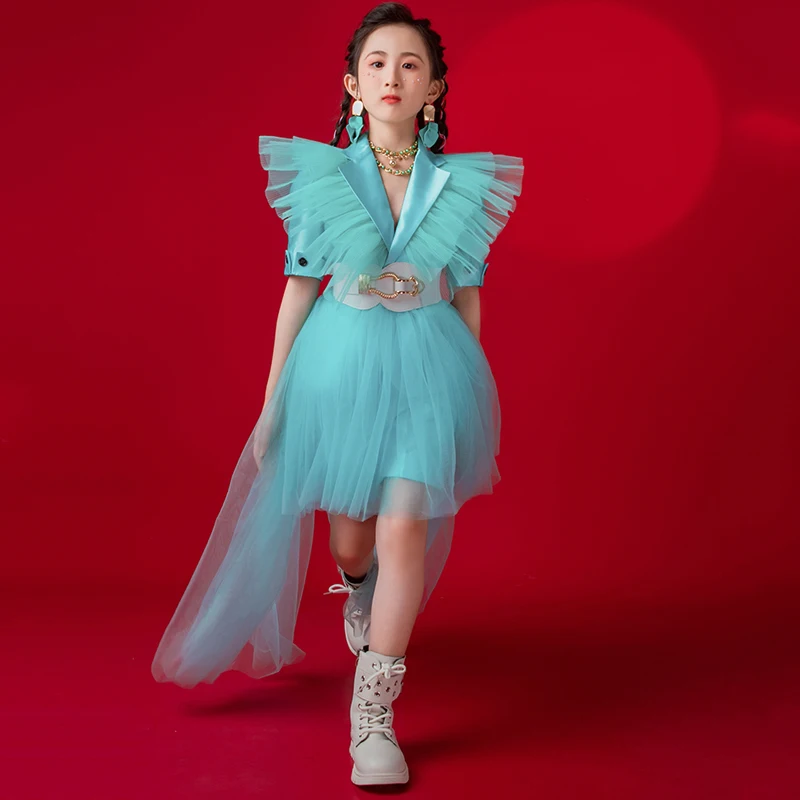 Mesh Shoulder Coat Shorts Kids Hip Hop Jazz Dance Costumes Children'S Catwalk Kpop Outfits Girls Mint Green Flying
Mesh Shoulder Coat Shorts Kids Hip Hop Jazz Dance Costumes Children'S Catwalk Kpop Outfits Girls Mint Green Flying