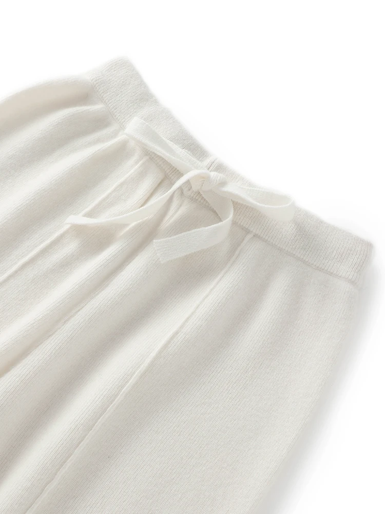Women 100% Merino Wool Pants Autumn Winter Wide Leg Trousers Middle Seam Style Knitted Cashmere Soft Lace-up Casual Trendy Pants
Women 100% Merino Wool Pants Autumn Winter Wide Leg Trousers Middle Seam Style Knitted Cashmere Soft Lace-up Casual Trendy Pants