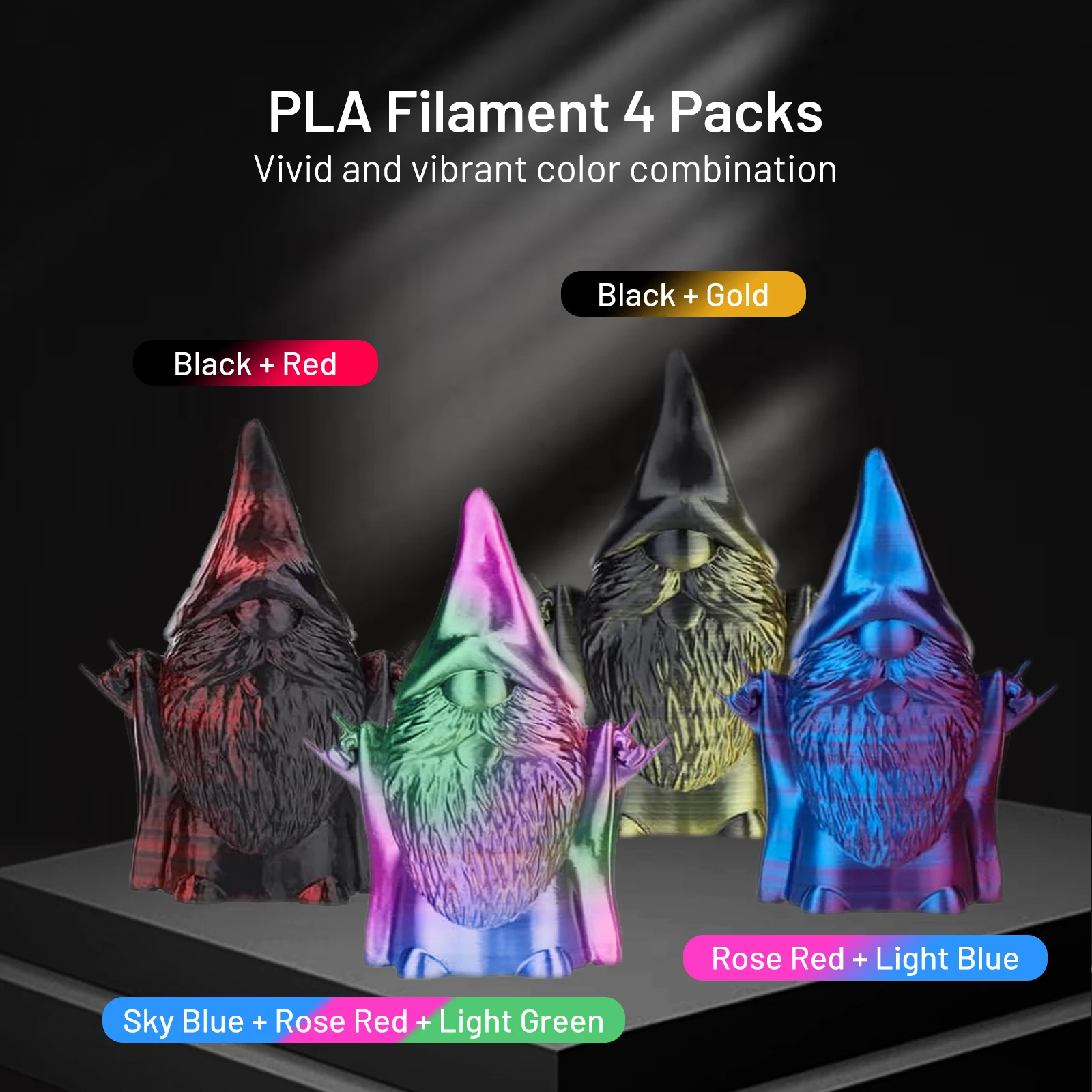 Набор филаментов для 3D-принтера, 4 катушки, смешанный набор, общим весом 1 кг, шелковый PLA 1,75 мм, 250 г на катушке, точность размеров +/- 0,02 мм для Bambulab.
Набор филаментов для 3D-принтера, 4 катушки, смешанный набор, общим весом 1 кг, шелковый PLA 1,75 мм, 250 г на катушке, точность размеров +/- 0,02 мм для Bambulab.