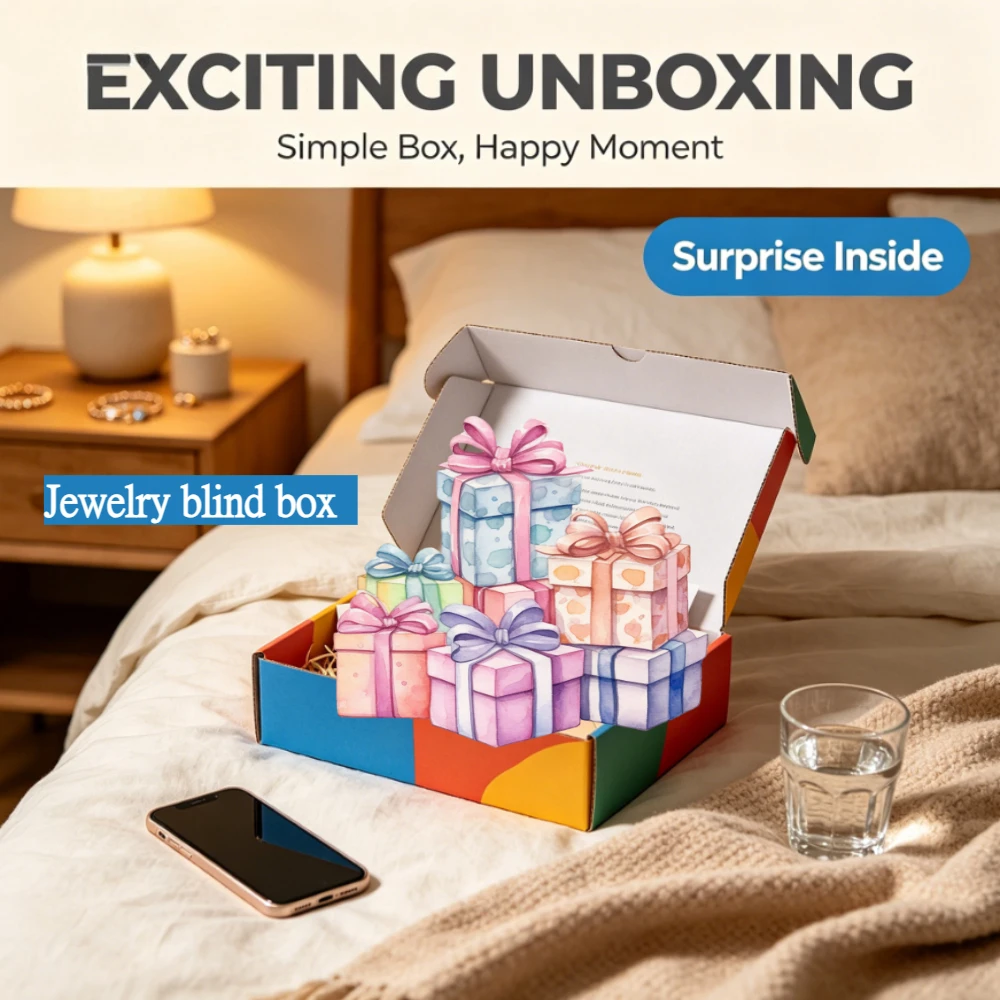 Multi Scene Matching Jewelry Mystery Box Random Mixed Fashion Ornaments Stackable Accessory Surprise Blind Gift Set
Multi Scene Matching Jewelry Mystery Box Random Mixed Fashion Ornaments Stackable Accessory Surprise Blind Gift Set