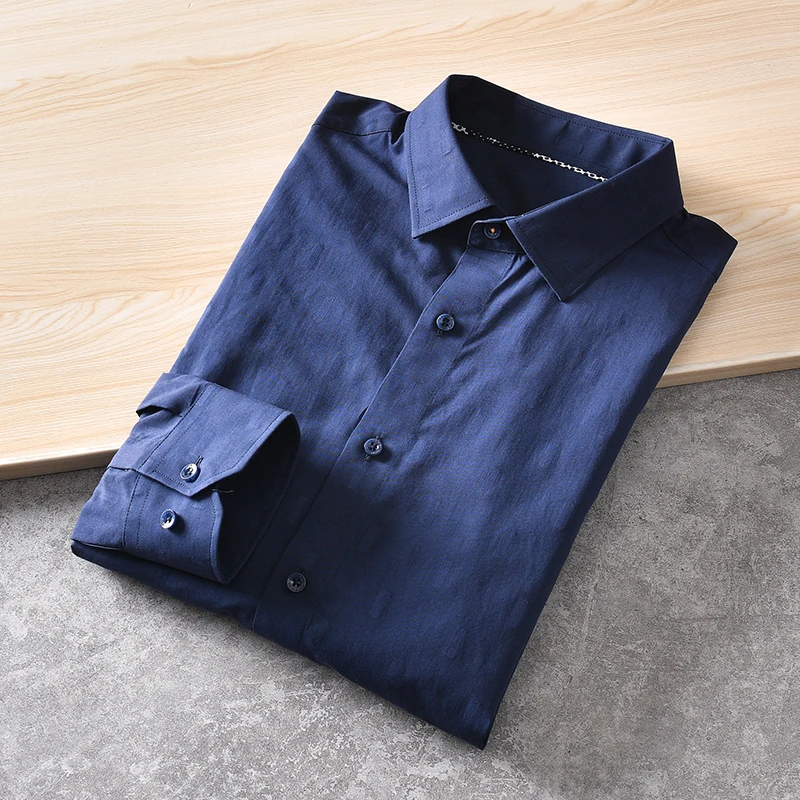 Washed Silk Lyocell Long Sleeve Casual Business Shirt for Men Spring Season Loose Fit Fashion Urban Style Daily Wear Pure Color
Washed Silk Lyocell Long Sleeve Casual Business Shirt for Men Spring Season Loose Fit Fashion Urban Style Daily Wear Pure Color