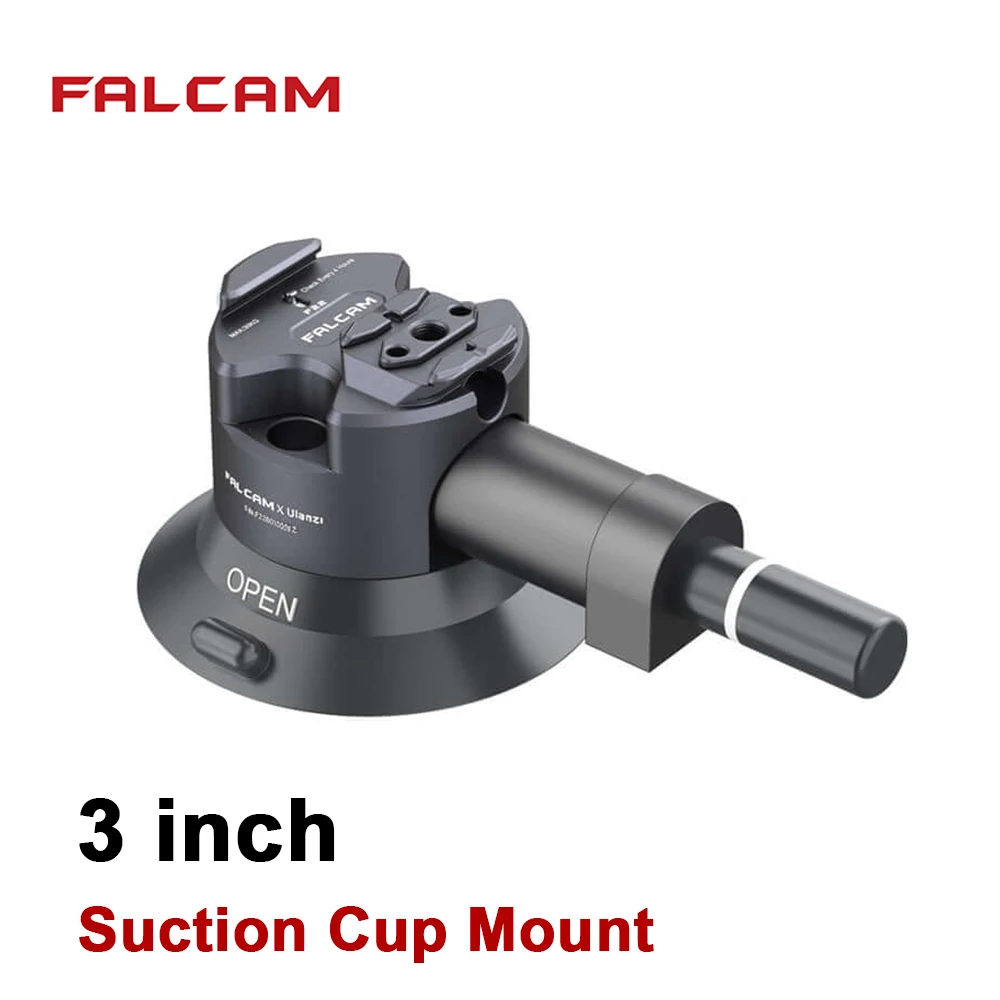 Falcam F22 Quick Release Suction Cup Mount 3 Inch 1/4"-20 3/8"-16 Threads for DSLR Camera Go Pro Action Camera Mounts on Glass
Falcam F22 Quick Release Suction Cup Mount 3 Inch 1/4"-20 3/8"-16 Threads for DSLR Camera Go Pro Action Camera Mounts on Glass