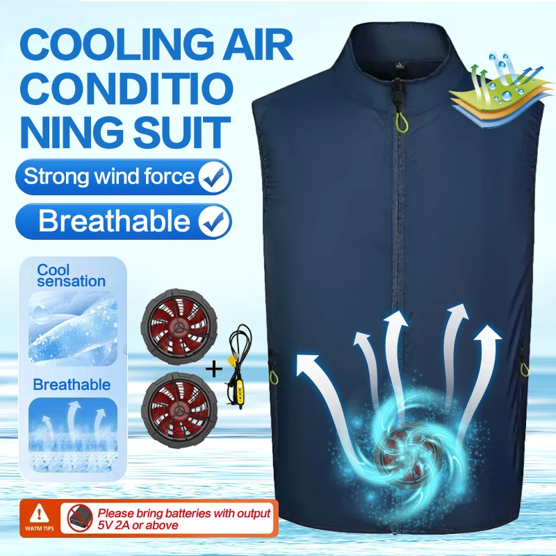 Summer Cooling Air-Conditioning Clothing Vest Labor Protection Work Refrigeration Clothing Sun Protection and Heatstroke
Summer Cooling Air-Conditioning Clothing Vest Labor Protection Work Refrigeration Clothing Sun Protection and Heatstroke