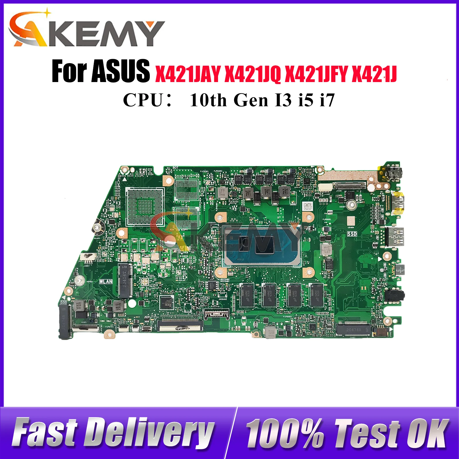 X421JA Материнская плата для ноутбука ASUS X421JQ S433J X421J X421JP X413J X421JAY I421J X421JFY R421J Материнская плата с 10-го поколения I3 i5 i7
X421JA Материнская плата для ноутбука ASUS X421JQ S433J X421J X421JP X413J X421JAY I421J X421JFY R421J Материнская плата с 10-го поколения I3 i5 i7