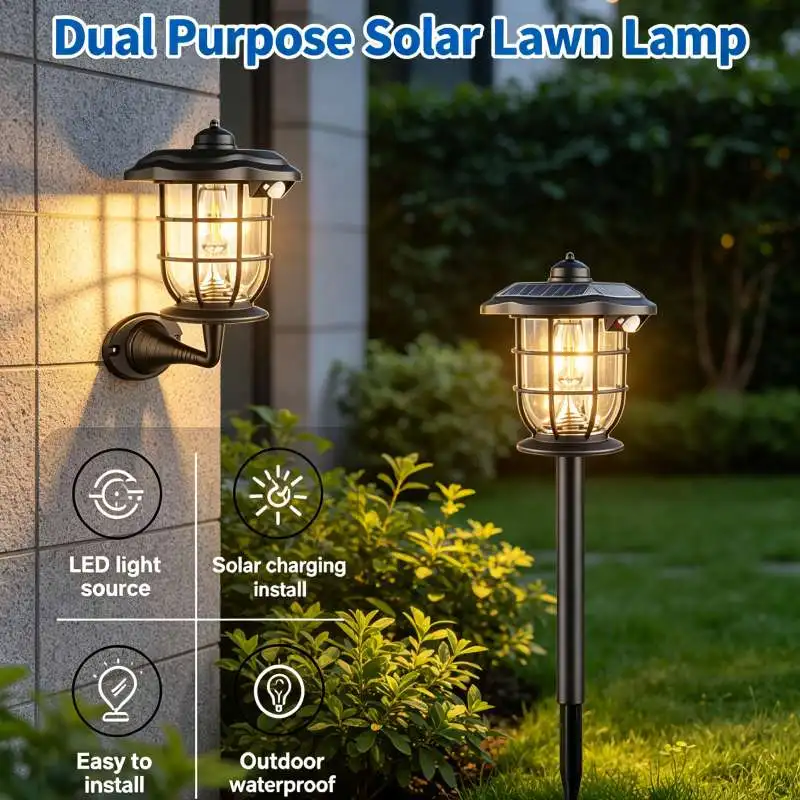 2IN1 Solar Courtyard Llights Wall Lamps Outdoor Landscape Lighting Automatic Sensing Tungsten Filament Lights Garden Floor Light
2IN1 Solar Courtyard Llights Wall Lamps Outdoor Landscape Lighting Automatic Sensing Tungsten Filament Lights Garden Floor Light
