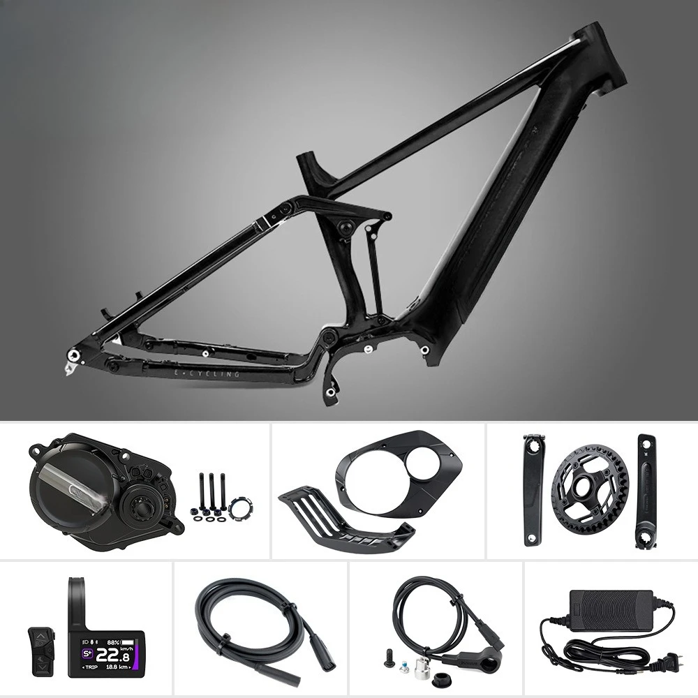 Aluminum alloy mountain bike frame EM6 soft tail shock absorber AM off-road Bafang M510
Aluminum alloy mountain bike frame EM6 soft tail shock absorber AM off-road Bafang M510