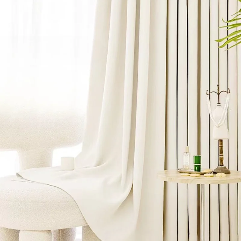 French cream style curtain fabric high-end chenille full shading curtains living room bedroom balcony
French cream style curtain fabric high-end chenille full shading curtains living room bedroom balcony