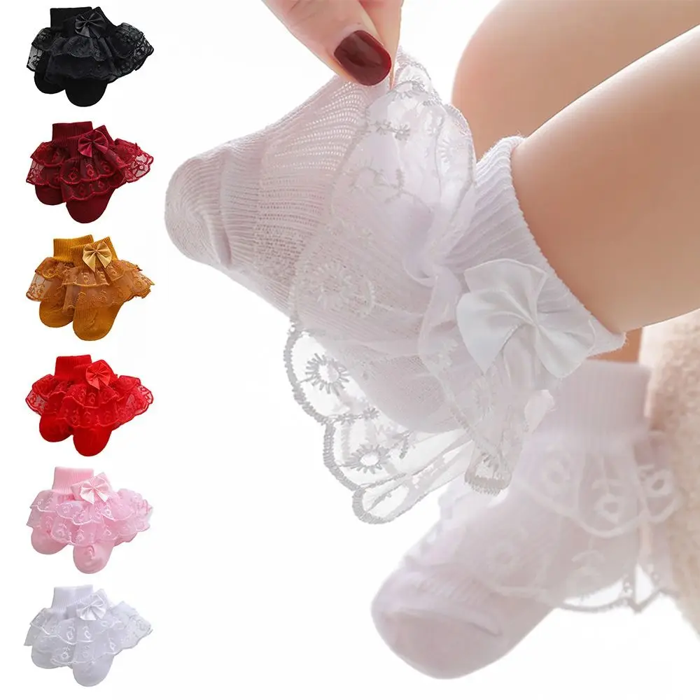 Delicate Double-Layer Baby Girls Lace Socks Soft Elastic Fit Princess Bow Dress Socks Breathable Thin Infant Summer Socks
Delicate Double-Layer Baby Girls Lace Socks Soft Elastic Fit Princess Bow Dress Socks Breathable Thin Infant Summer Socks