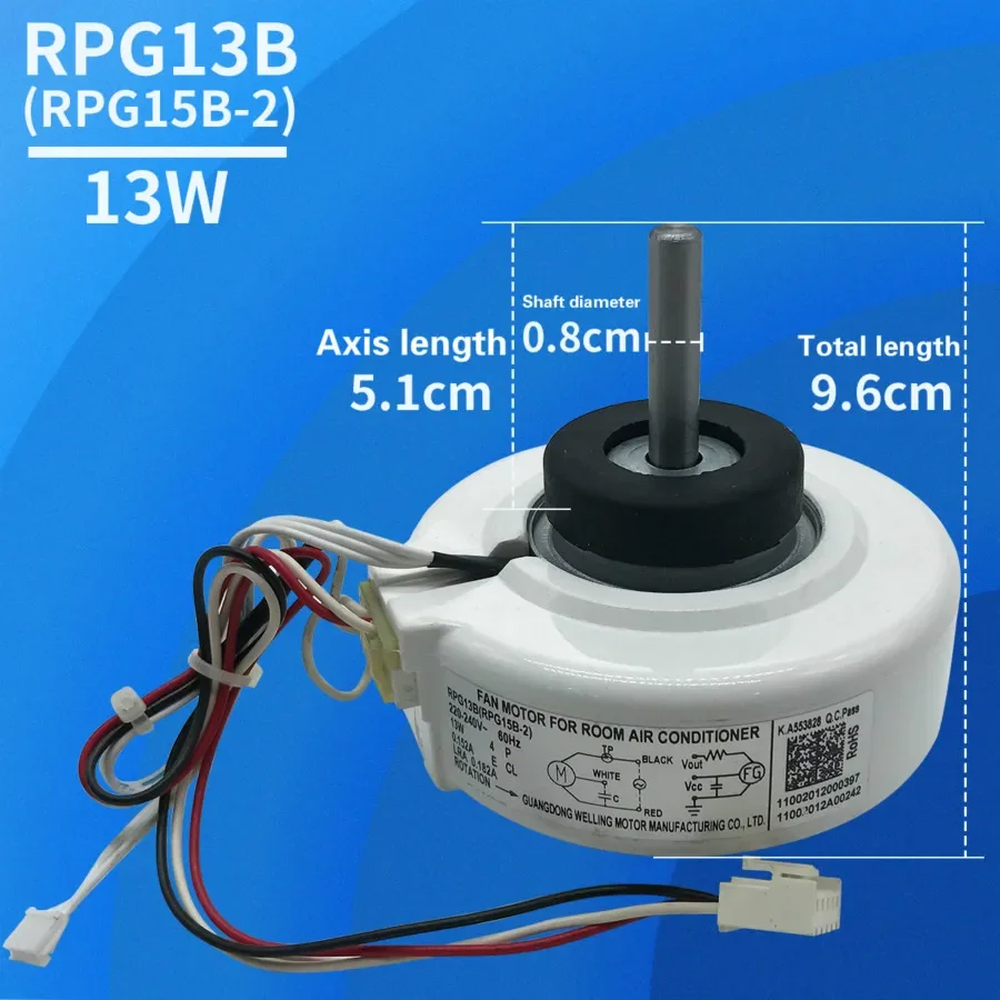 Пластиковый двигатель для внутреннего вентилятора RPG13B/RPG15B-2/13W для кондиционирования воздуха Midea
Пластиковый двигатель для внутреннего вентилятора RPG13B/RPG15B-2/13W для кондиционирования воздуха Midea