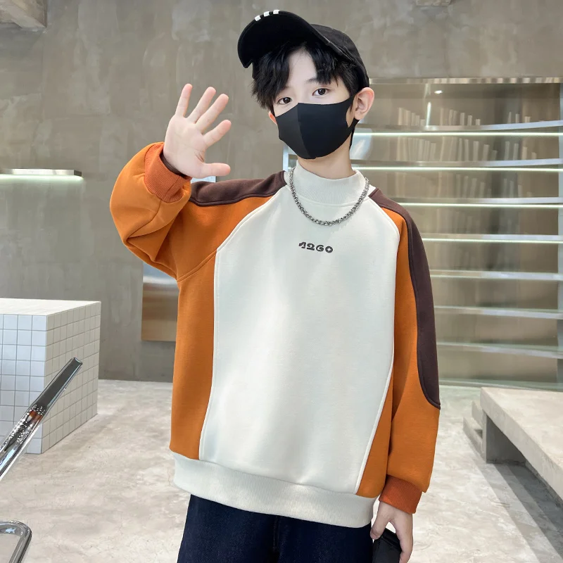New Arrival Spring Autumn Children Patchwork Sweatshirt with Turtleneck for Tweens Boys Casual Cotton Pullover Outfit Kids Coat
New Arrival Spring Autumn Children Patchwork Sweatshirt with Turtleneck for Tweens Boys Casual Cotton Pullover Outfit Kids Coat