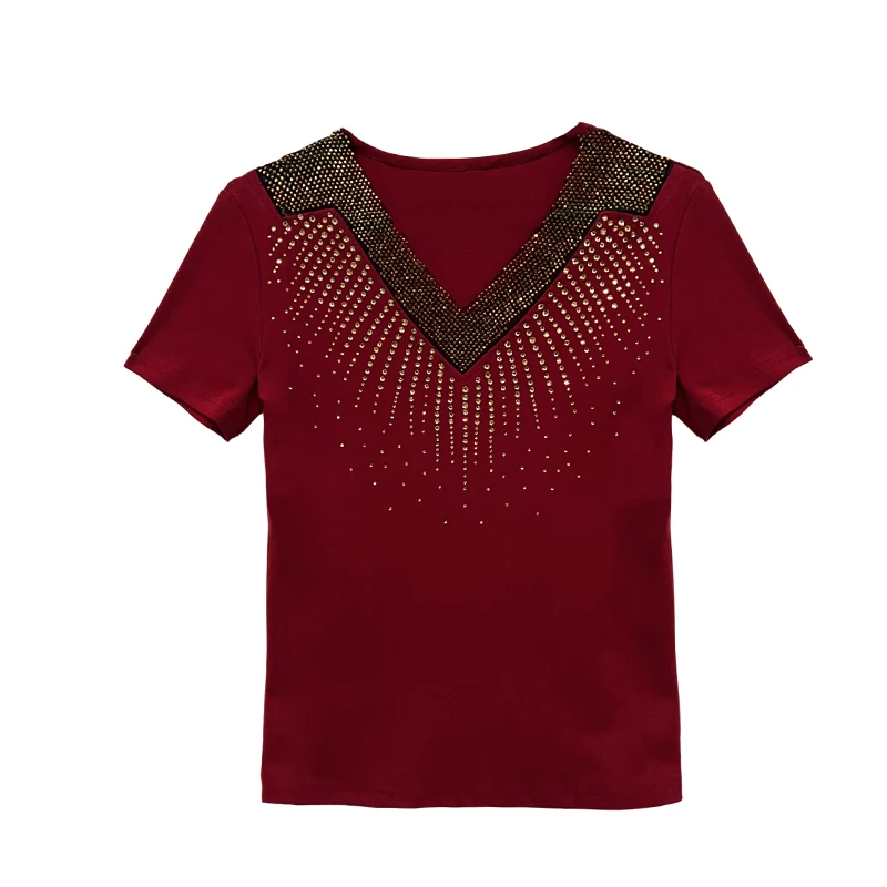 MadBlack-Women European T-Shirt, Sexy V Neck Hot Diamond, Clubwear Short Sleeve Slim M-3XL Knit Tee, 2026 Summer New T64610CC
MadBlack-Women European T-Shirt, Sexy V Neck Hot Diamond, Clubwear Short Sleeve Slim M-3XL Knit Tee, 2026 Summer New T64610CC