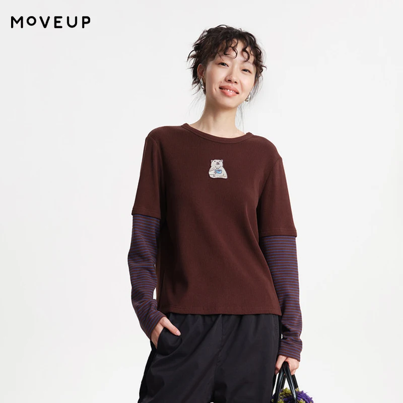 MOVEUP Long Sleeved Round Neck 2026 Winter Splicing Striped Sleeves Fun Embroidery Drop Sleeves Knitted Top For Women 3EWD10599
MOVEUP Long Sleeved Round Neck 2026 Winter Splicing Striped Sleeves Fun Embroidery Drop Sleeves Knitted Top For Women 3EWD10599