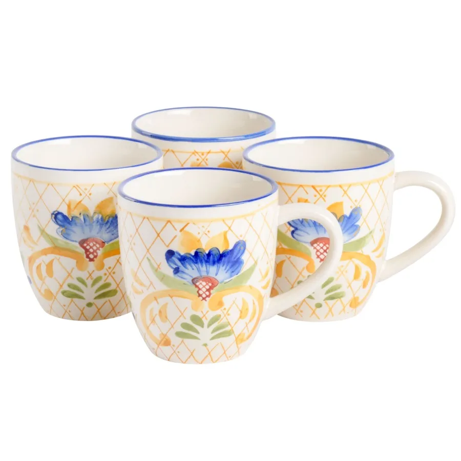 Tierra Tile 4 Piece 17.4 Ounce Hand Painted Stoneware Mug Set
Tierra Tile 4 Piece 17.4 Ounce Hand Painted Stoneware Mug Set