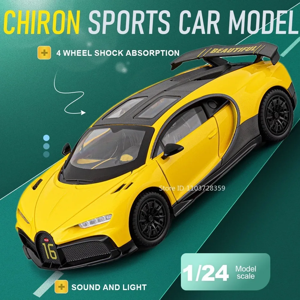 1:24 Chiron Atlantic Model Supercar Toys Alloy Diecast Miniature Sports Cars Sound Light Doors Opened Pull Back Ornament Models
1:24 Chiron Atlantic Model Supercar Toys Alloy Diecast Miniature Sports Cars Sound Light Doors Opened Pull Back Ornament Models