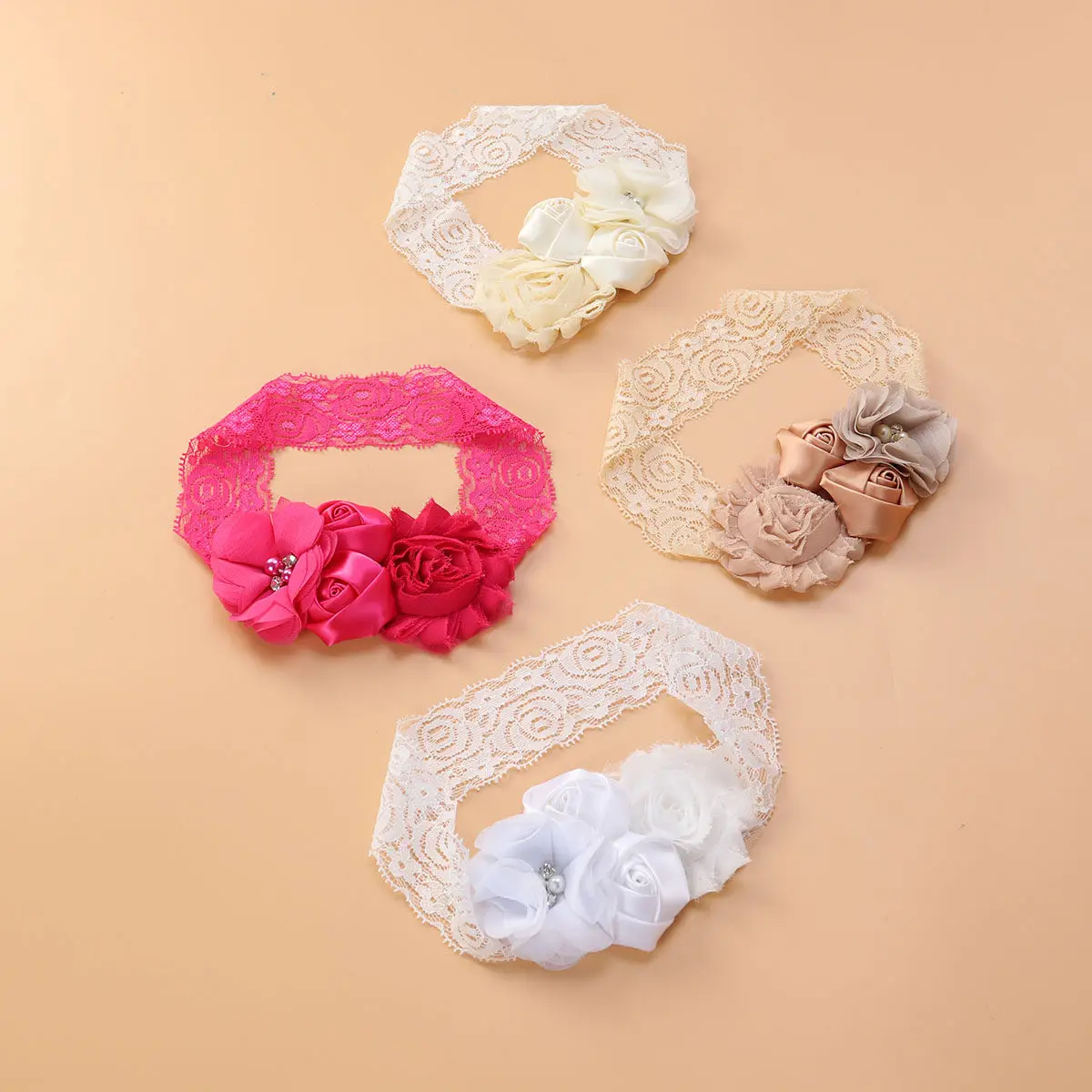 4Pcs Lace Baby Headbands Super Elastic Girls Christening Baptism Hairbows for Newborn Toddler Infant Baby Lace Headbands
4Pcs Lace Baby Headbands Super Elastic Girls Christening Baptism Hairbows for Newborn Toddler Infant Baby Lace Headbands