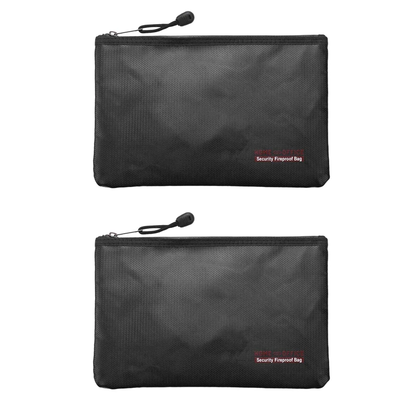 2X Fireproof Money Safe Document Bag. NON-ITCHY Silicone Coated Fire & Water Resistant Safe Cash Bag
2X Fireproof Money Safe Document Bag. NON-ITCHY Silicone Coated Fire & Water Resistant Safe Cash Bag
