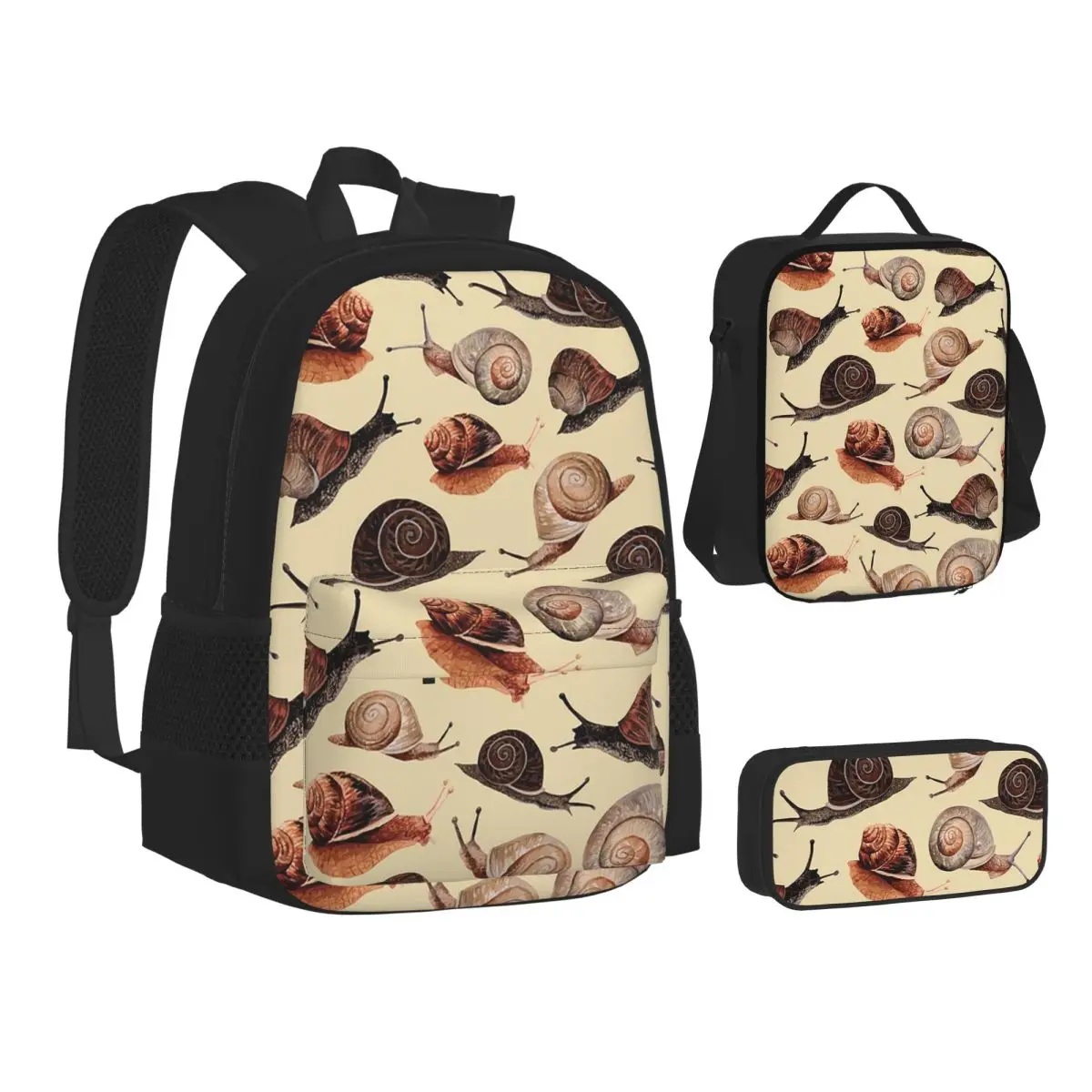 A Slew Of Snails Backpacks Students Bookbag School Bags Children Rucksack Lunch Bag Pen Bag Three-Piece Set
A Slew Of Snails Backpacks Students Bookbag School Bags Children Rucksack Lunch Bag Pen Bag Three-Piece Set