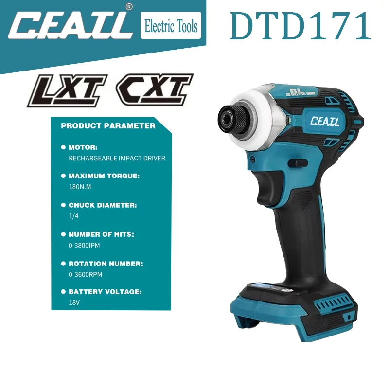 For Makita CFATL DTD171 Brushless Impact Driver Rechargeable Screwdriver Drills Cordless Power Tools ,for Makita18V battery
For Makita CFATL DTD171 Brushless Impact Driver Rechargeable Screwdriver Drills Cordless Power Tools ,for Makita18V battery