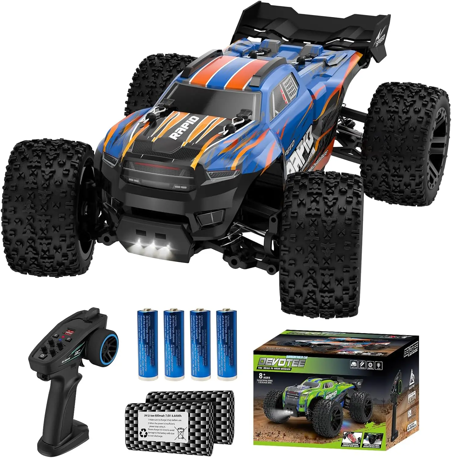 High Speed 38 KPH RC Car, 2.4 GHz Off Road Truck, 4WD All Terrain Monster Truck, 1:20 Scale Electric Toy for Adults & Boys
High Speed 38 KPH RC Car, 2.4 GHz Off Road Truck, 4WD All Terrain Monster Truck, 1:20 Scale Electric Toy for Adults & Boys