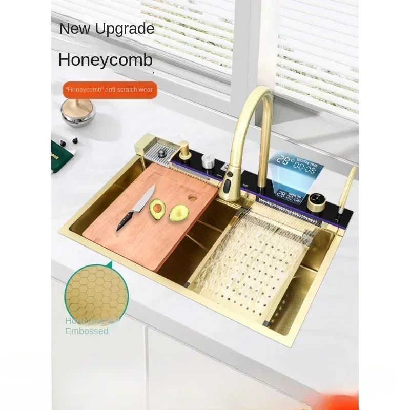 New Arrival Hot SalesSink Large Single Slot Honeycomb 304 Stainless Steel Thickened Kitchen Sink Household Sink
New Arrival Hot SalesSink Large Single Slot Honeycomb 304 Stainless Steel Thickened Kitchen Sink Household Sink