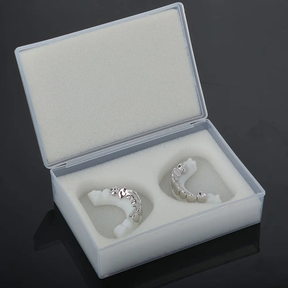 Hip Pop Fine Jewelry Permanent Cut 8 Top 8 Bottom Custom Fit 925 Sterling Heavy Solid Silver Teeth Grillz
Hip Pop Fine Jewelry Permanent Cut 8 Top 8 Bottom Custom Fit 925 Sterling Heavy Solid Silver Teeth Grillz