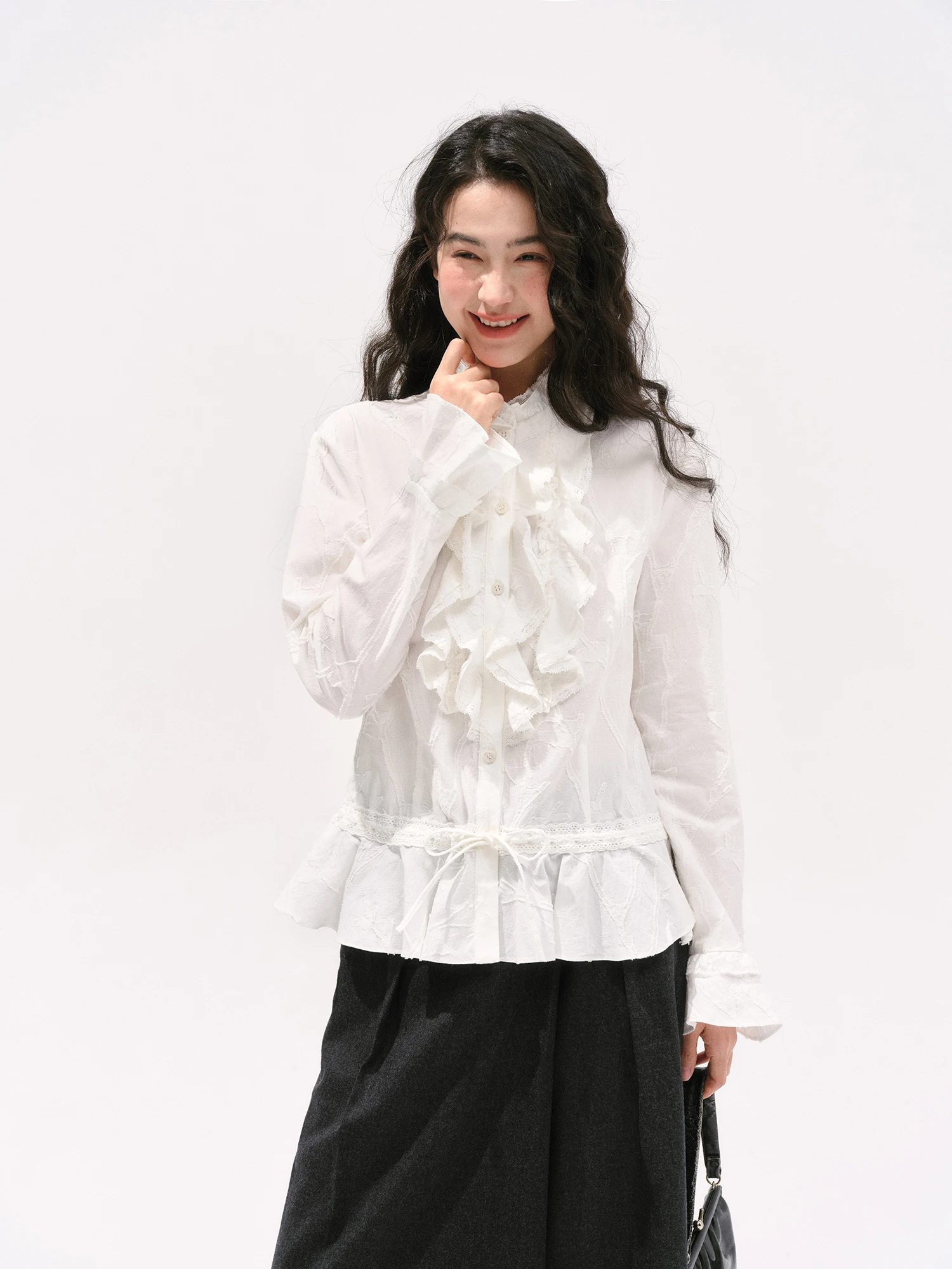 Classical Lace Waist-Cinching irt Multi-Layer Romantic Flounce Cotton irt Long Sve oulder aceful Women's irt
Classical Lace Waist-Cinching irt Multi-Layer Romantic Flounce Cotton irt Long Sve oulder aceful Women's irt