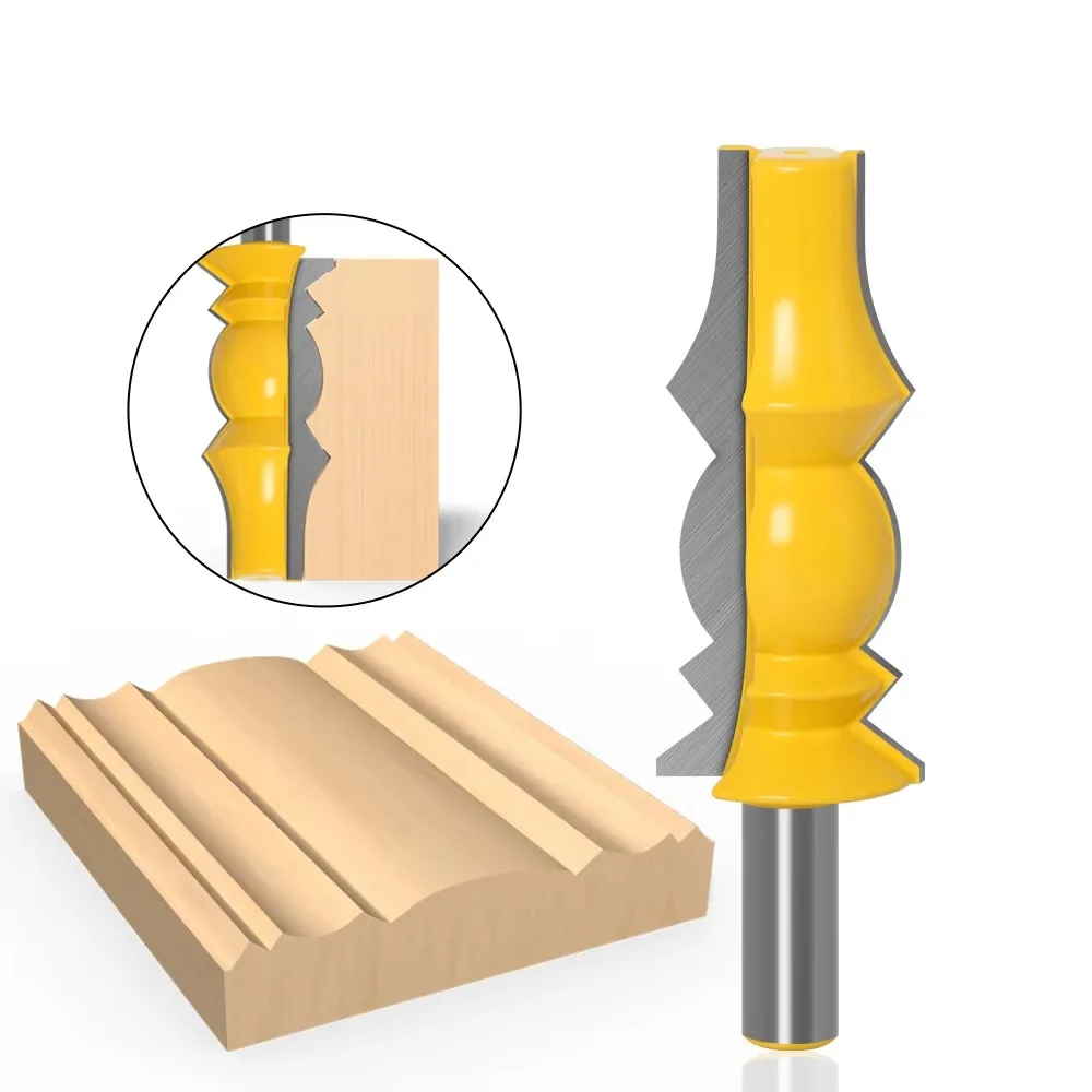 1PC 1/2" 12.7MM 12MM Shank Milling Cutter Wood Carving Large Reversible Crown Molding Line Knife Tenon Cutter Woodworking Tools
1PC 1/2" 12.7MM 12MM Shank Milling Cutter Wood Carving Large Reversible Crown Molding Line Knife Tenon Cutter Woodworking Tools