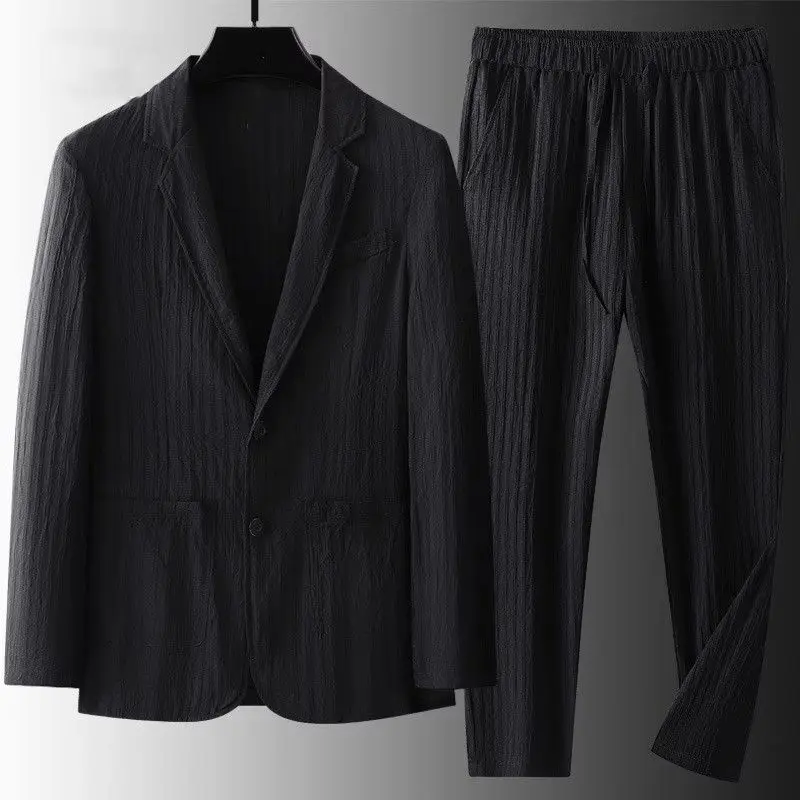 KIDWHXR Men's Summer Suit 2 Piece Lightweight Linen Blazer Slim Blazer Jacket+Pants Casual Business Thin Breathable Suit Set
KIDWHXR Men's Summer Suit 2 Piece Lightweight Linen Blazer Slim Blazer Jacket+Pants Casual Business Thin Breathable Suit Set