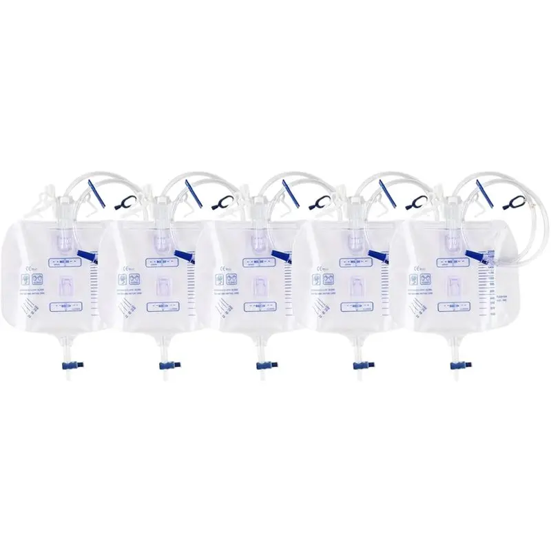 ABGH-Professional Urinary Drainage Bags 2000Ml 5 Pack For Men And Women With Enhanced Anti-Reflux Drip Chamber Catheter Bags
ABGH-Professional Urinary Drainage Bags 2000Ml 5 Pack For Men And Women With Enhanced Anti-Reflux Drip Chamber Catheter Bags